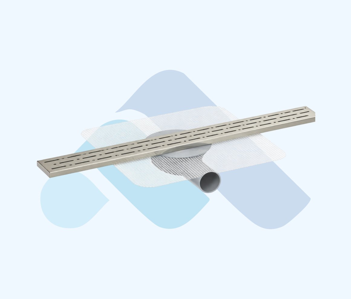 paslanmaz fileli eksantrik govdeli 360 derece doner sifonlu dus kanali yc q50