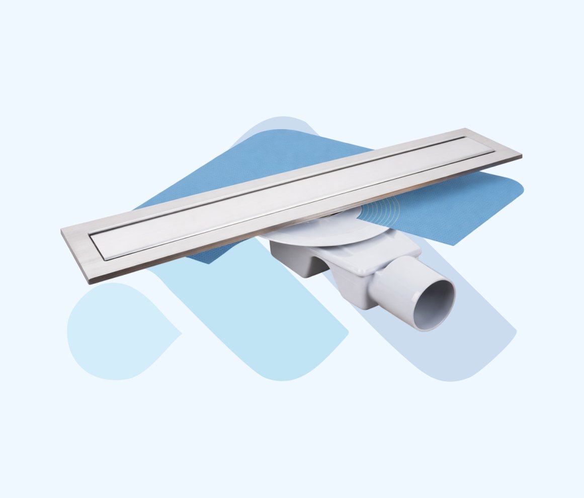 paslanmaz genis kasali yalitim membranli 360 derece doner s sifon dus kanali