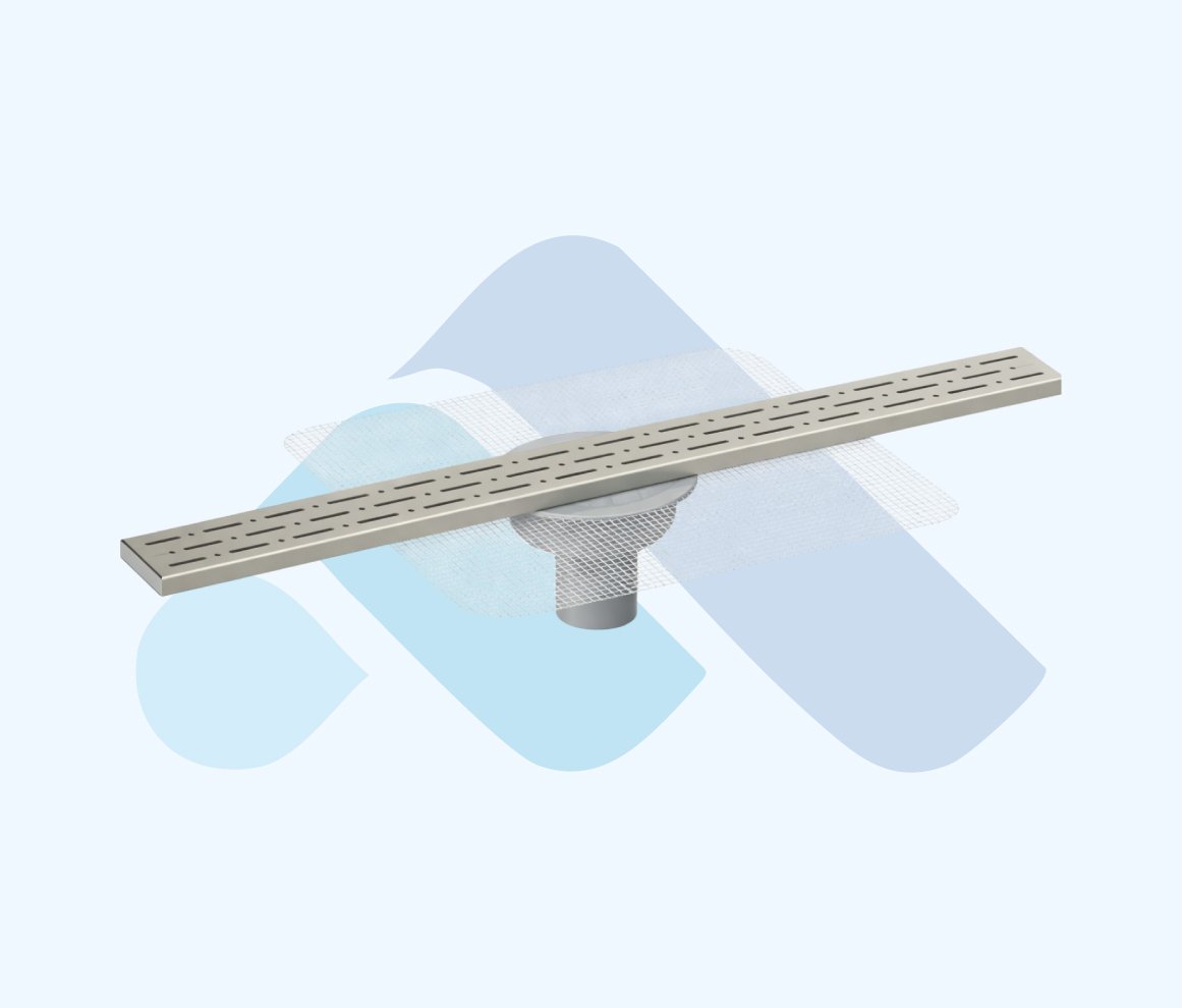 plastik fileli eksantrik govdeli 360 derece doner sifonlu dus kanali ac q50